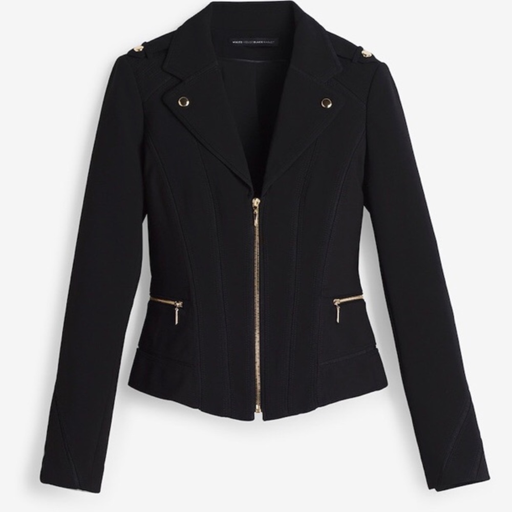 WHBM Black Moto Jacket